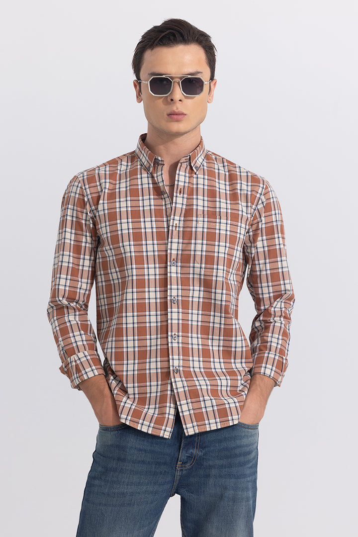 Eclectic Check Brown Shirt