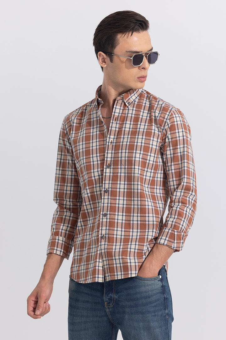 Eclectic Check Brown Shirt