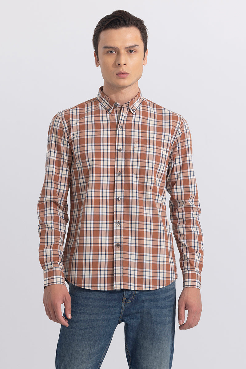 Eclectic Check Brown Shirt