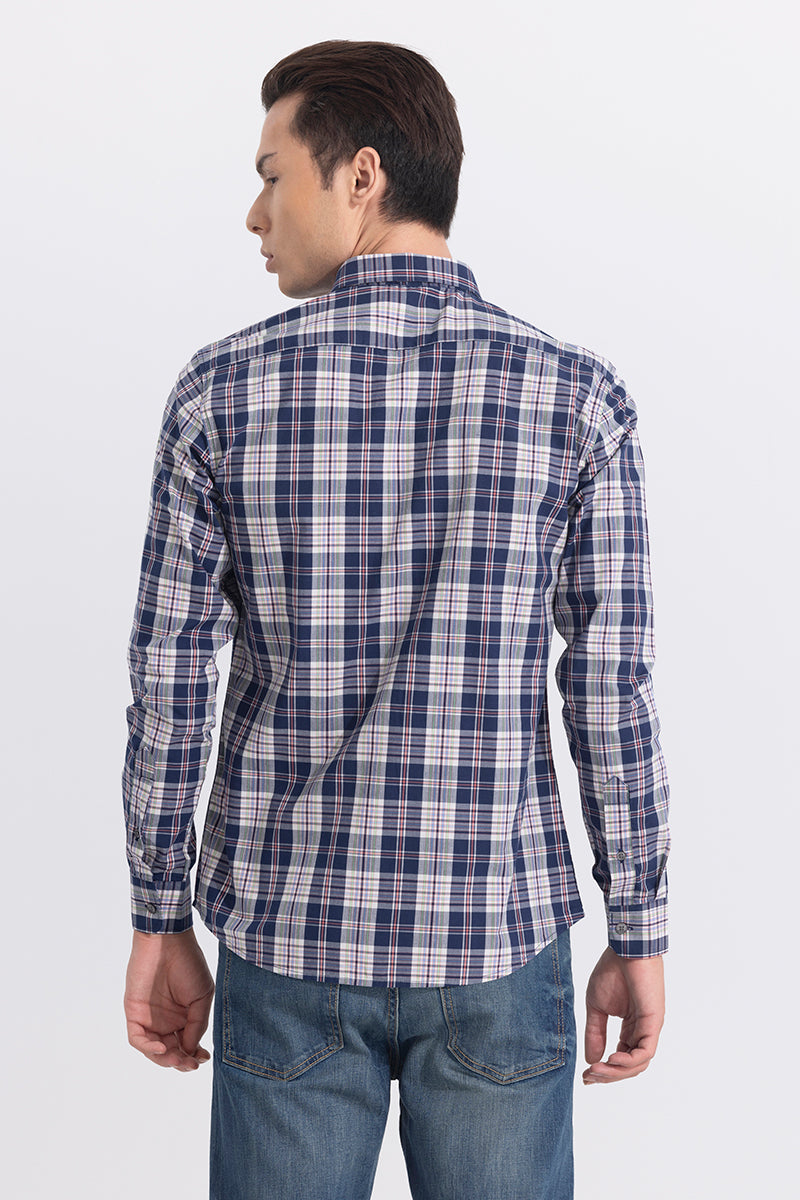 Galaxy Check Blue Shirt