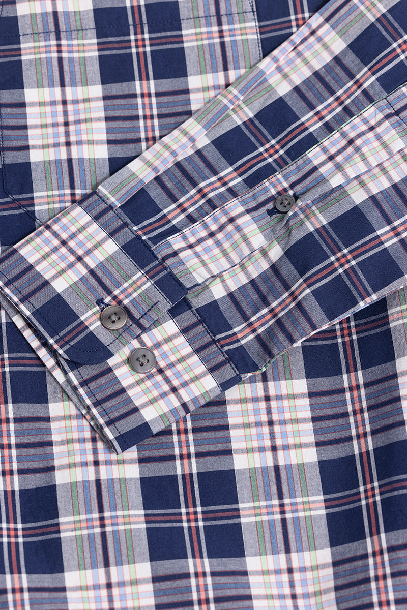 Galaxy Check Blue Shirt