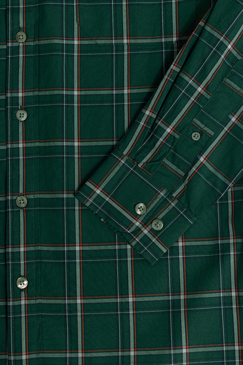 Celestial Check Green Shirt