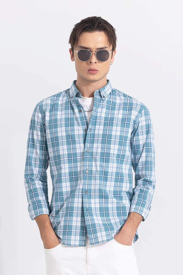 Celestial Check Blue Shirt