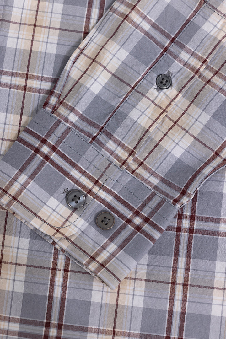 Celestial Check Grey Shirt