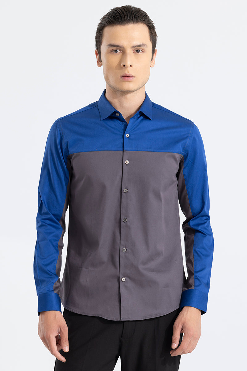 Retro Panel Grey Shirt