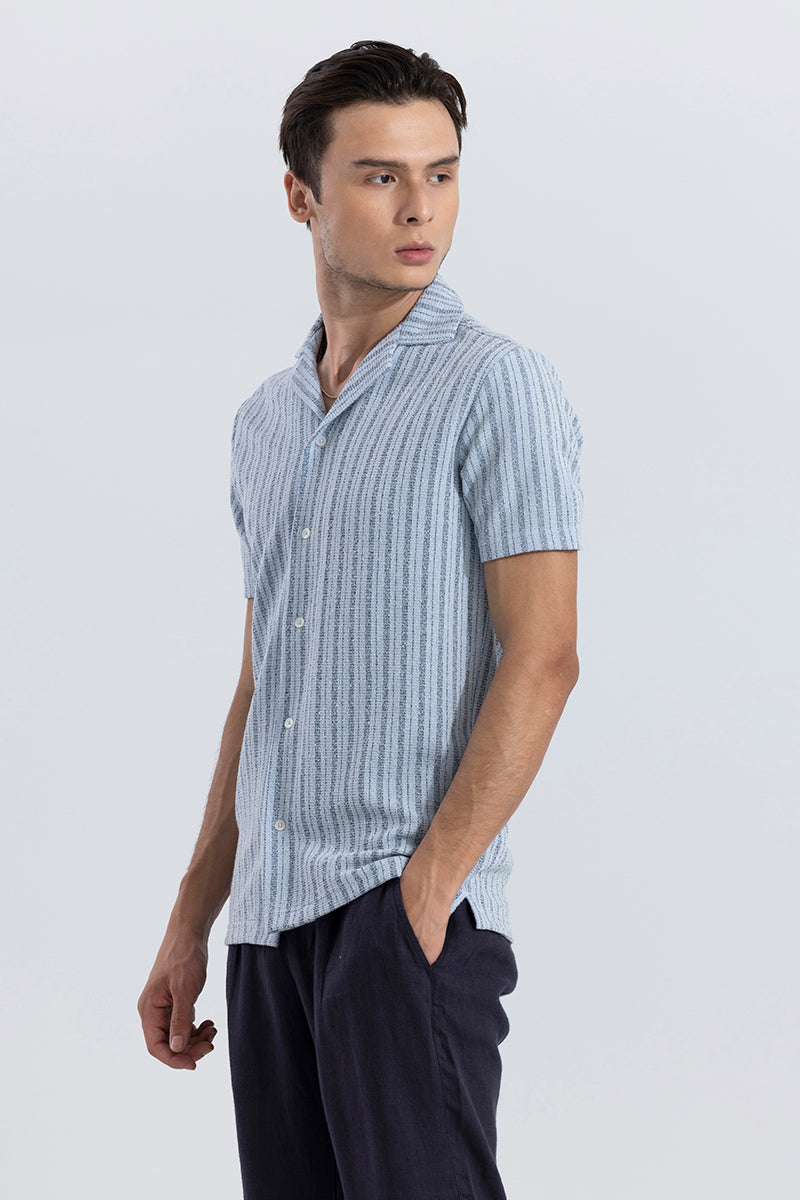 Blaze Stripe Blue Knitted Shirt