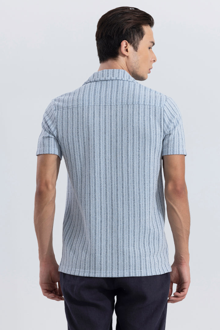 Blaze Stripe Blue Knitted Shirt