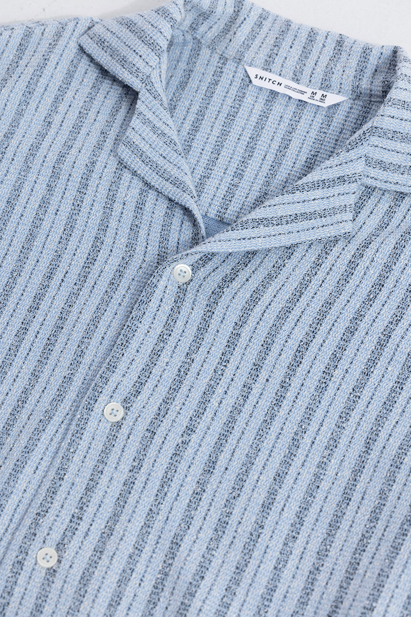 Blaze Stripe Blue Knitted Shirt