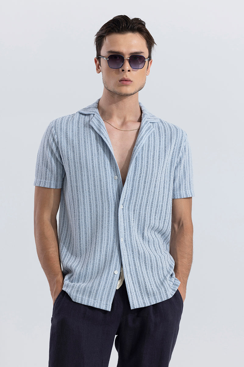 Blaze Stripe Blue Knitted Shirt