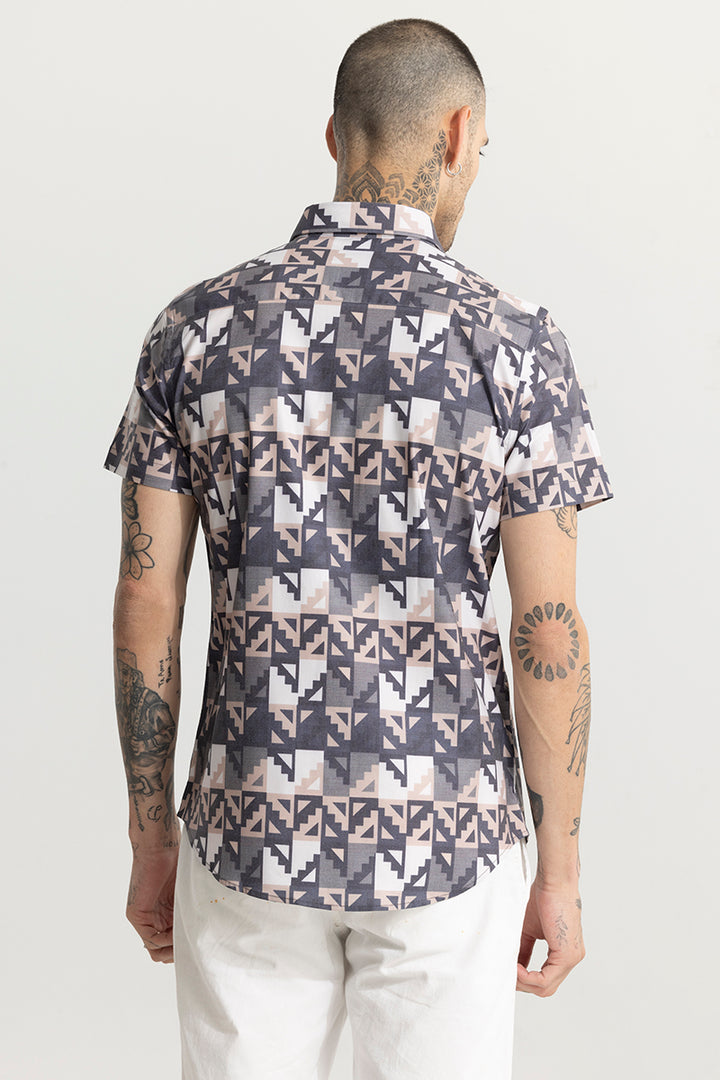 Quirky Triangle Blue Shirt