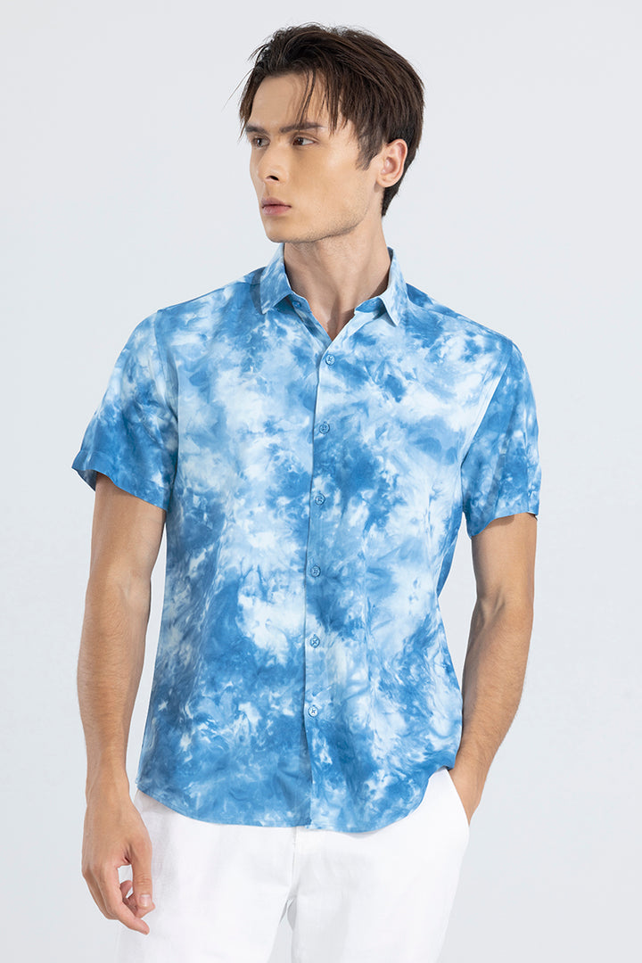 Chromatic Mosaic Blue Shirt