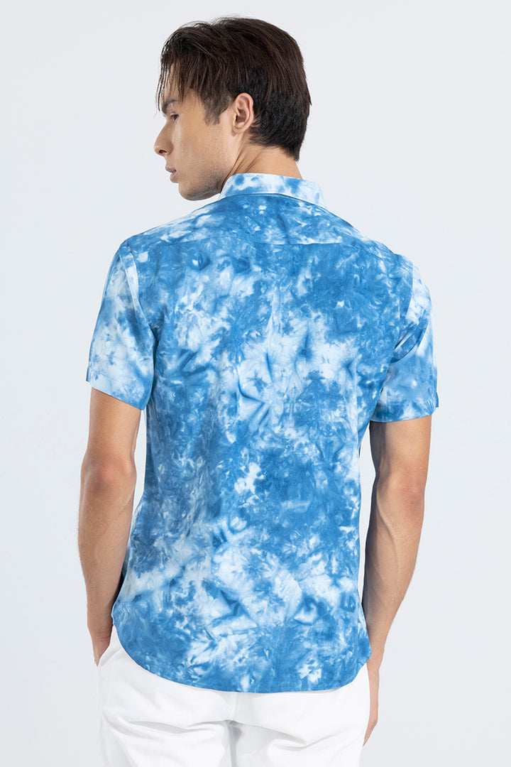 Chromatic Mosaic Blue Shirt