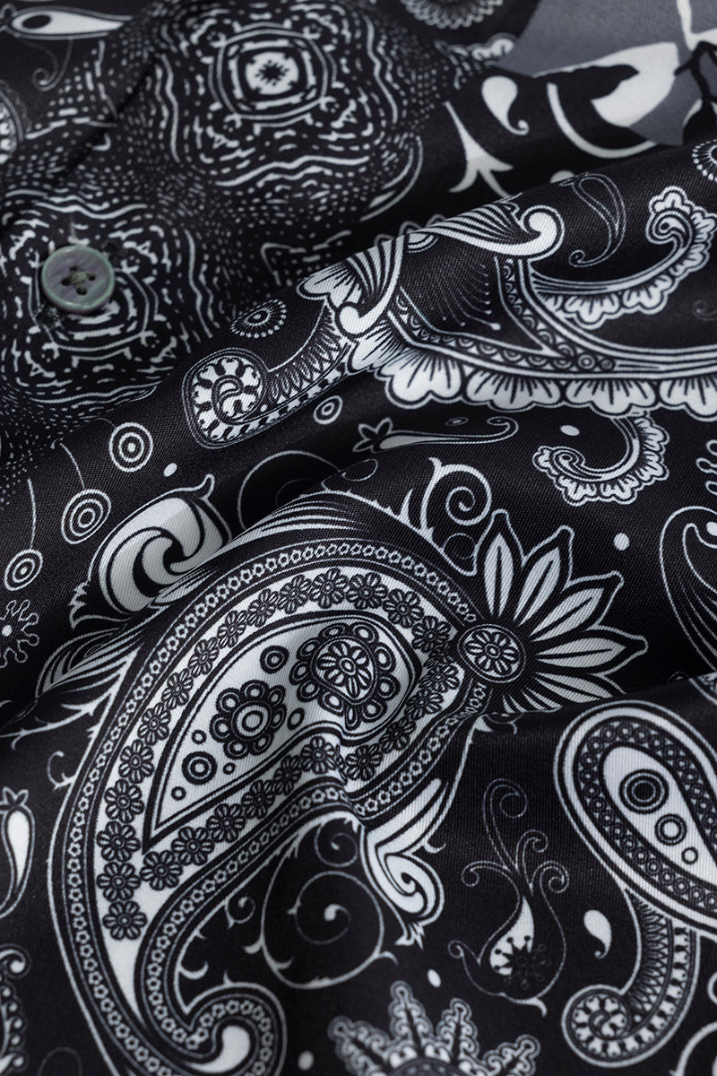 Paisley Mosaic Grey Shirt