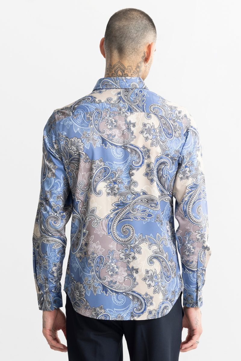 Paisley Ornate Blue Shirt