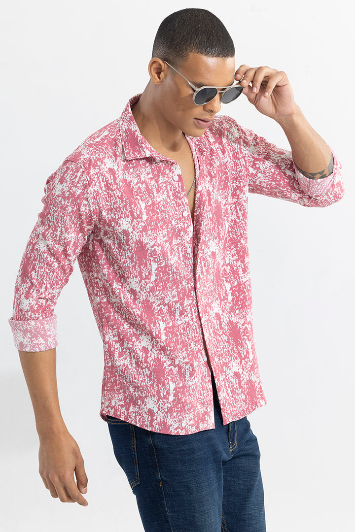 Dissolve Print Pink Shirt