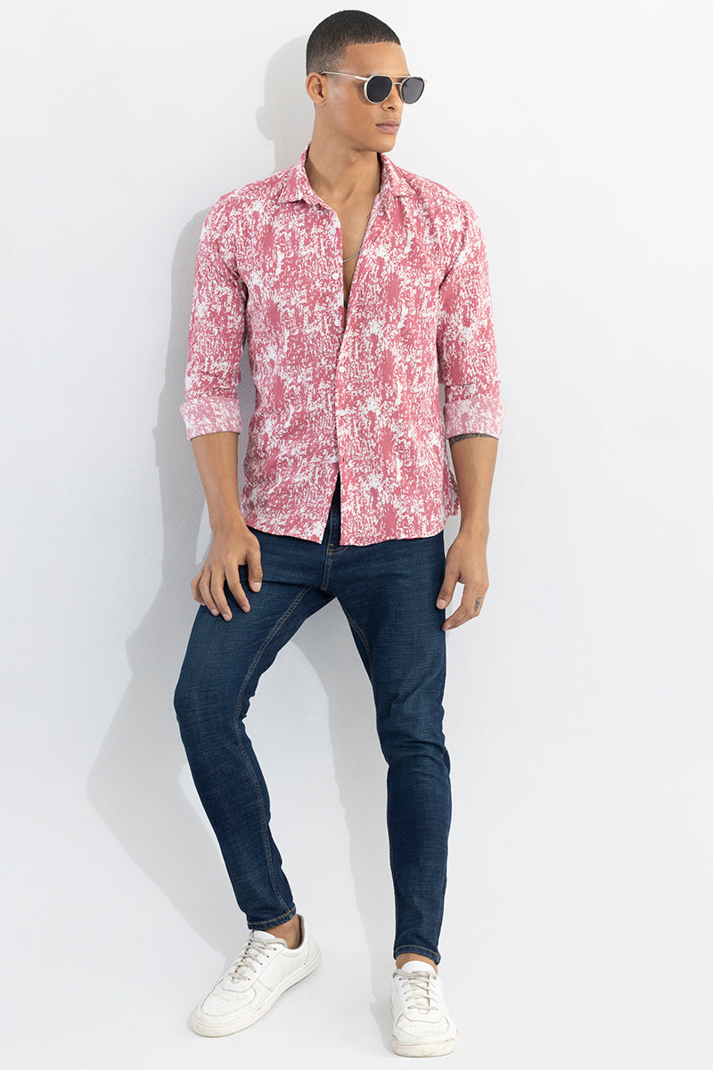 Dissolve Print Pink Shirt