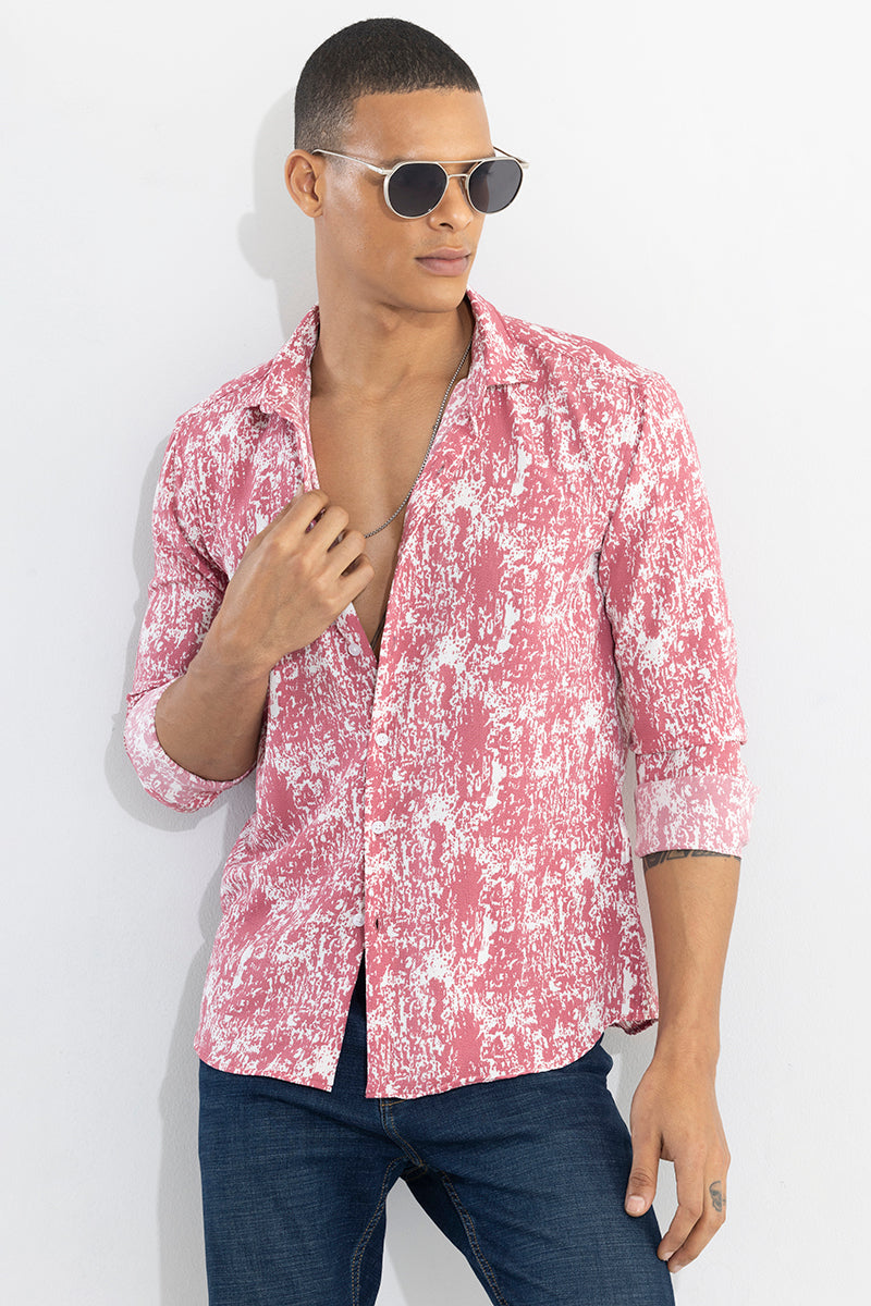 Dissolve Print Pink Shirt