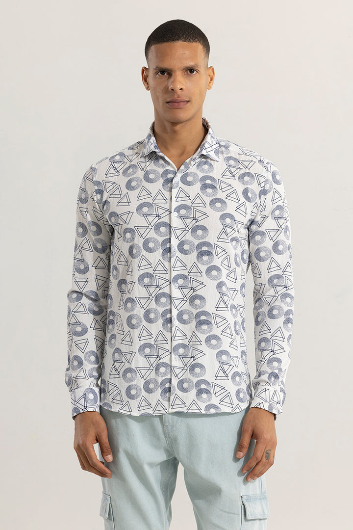 Tricle Grey Abstract Shirt