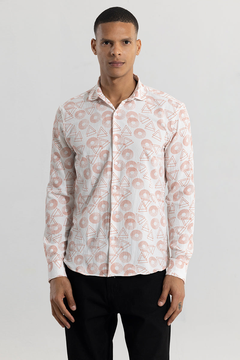 Tricle Red Abstract Shirt