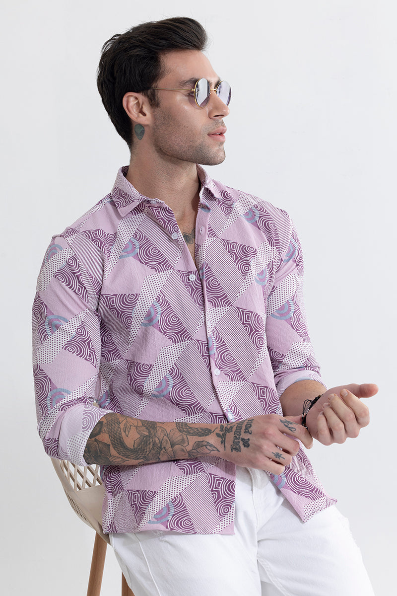 Abstract Trio Lilac Shirt