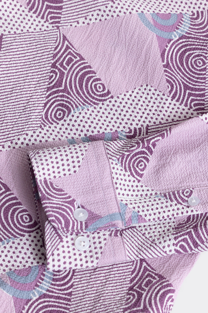 Abstract Trio Lilac Shirt