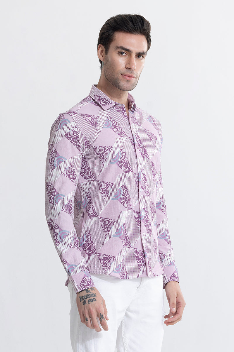 Abstract Trio Lilac Shirt