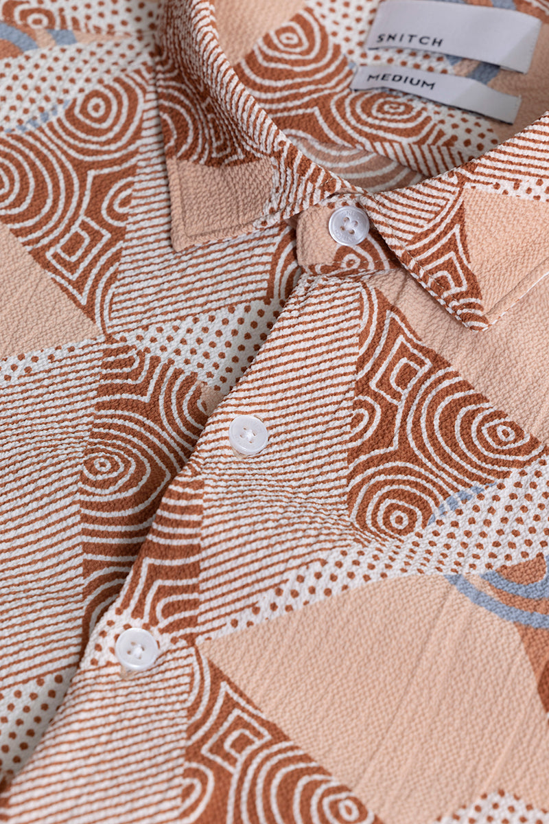 Abstract Trio Peach Shirt