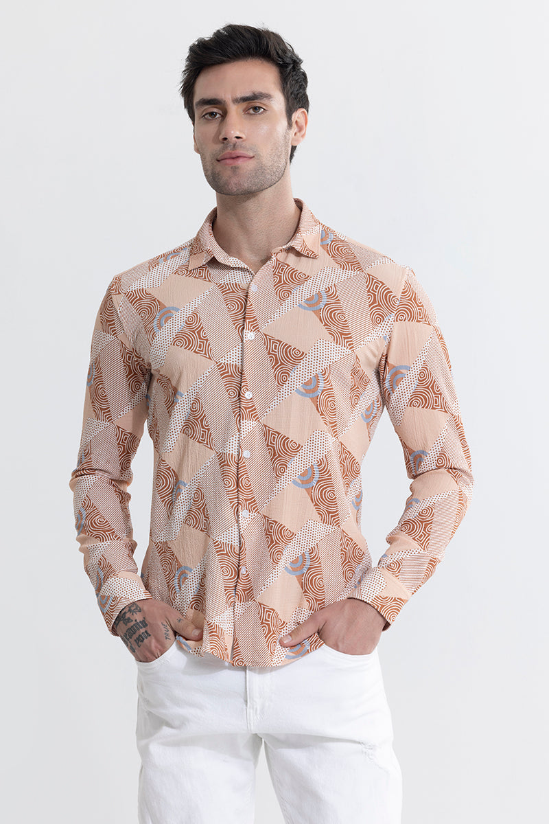 Abstract Trio Peach Shirt