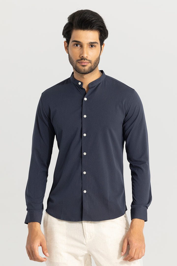 Buy Men's Evander Aegean Blue Shirt Online | SNITCH