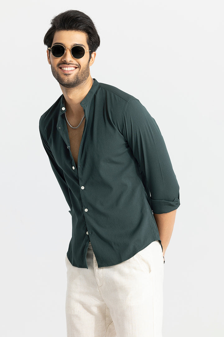 Buy Men's Evander Castleton Green Shirt Online | SNITCH