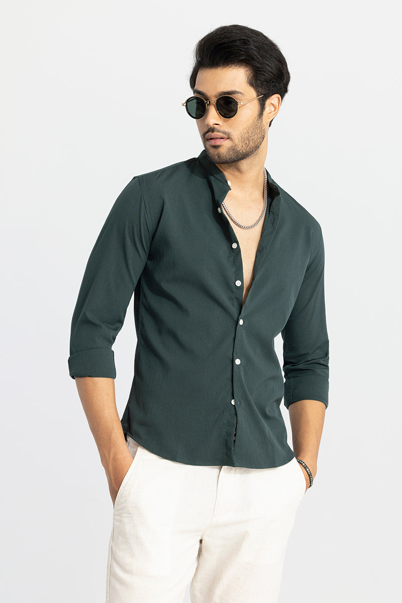 Buy Men's Evander Castleton Green Shirt Online | SNITCH