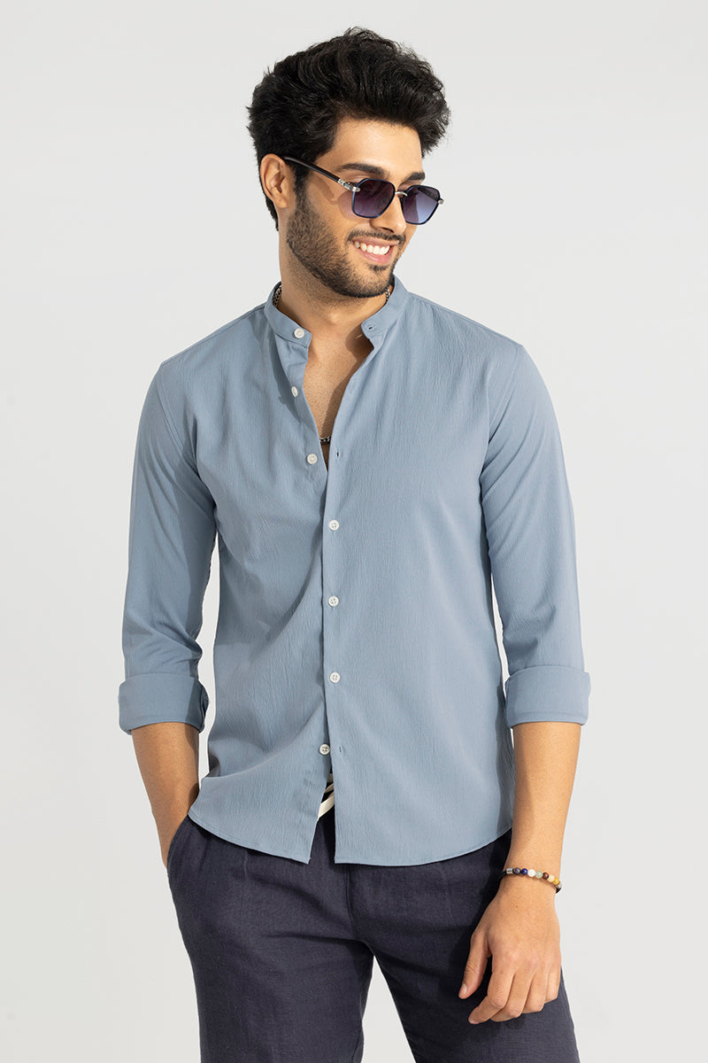 Evander Teal Blue Shirt