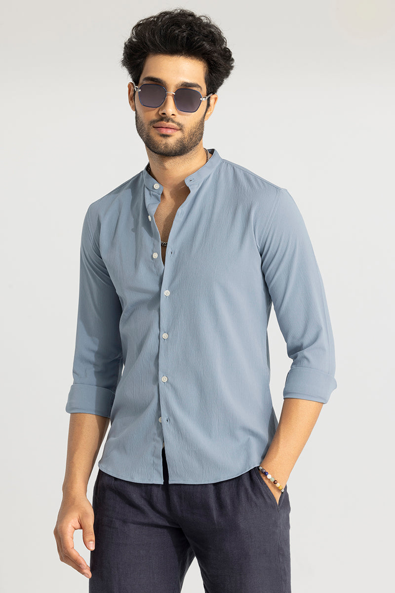 Evander Teal Blue Shirt