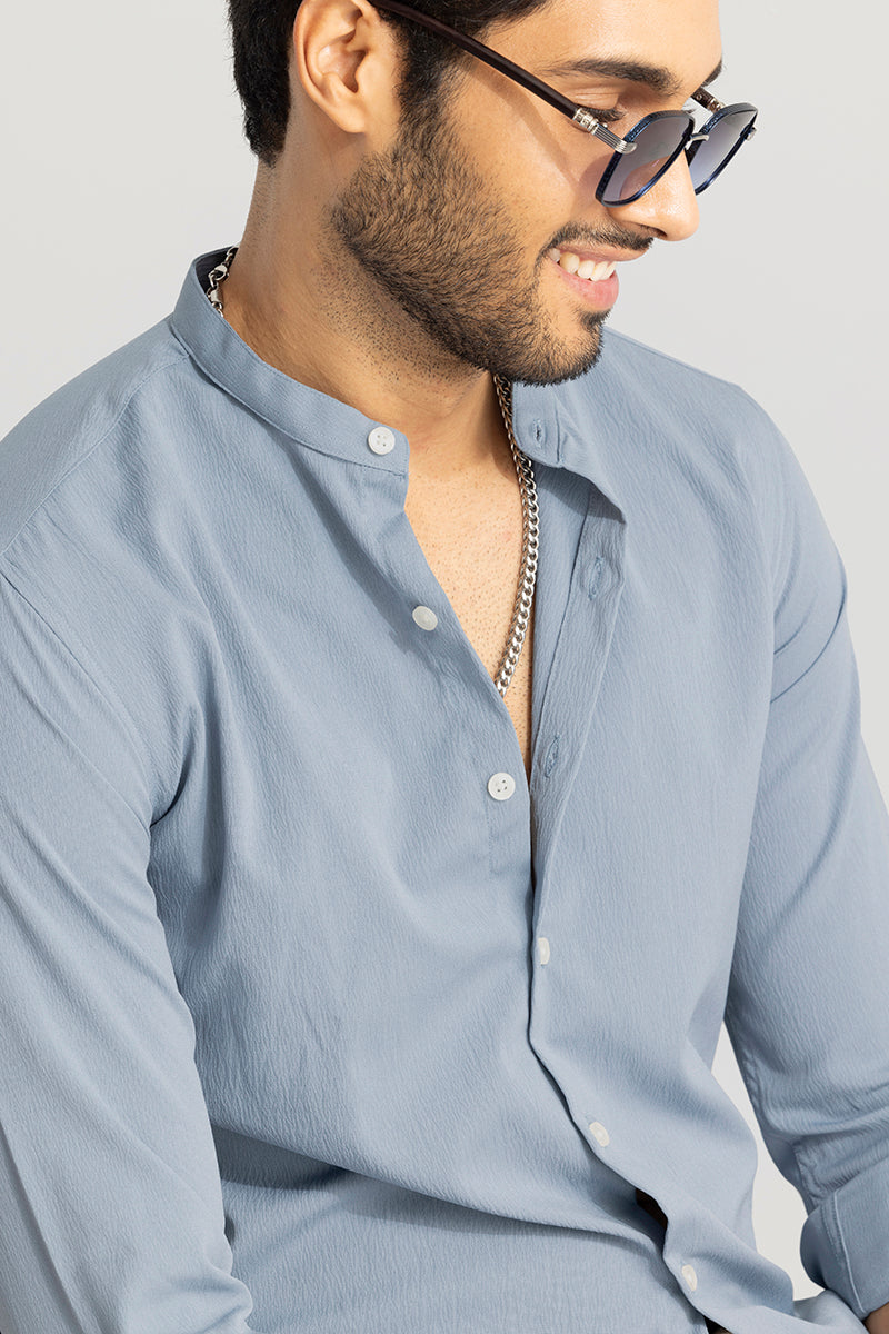 Evander Teal Blue Shirt