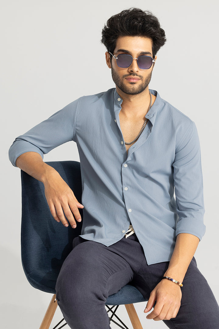 Evander Teal Blue Shirt