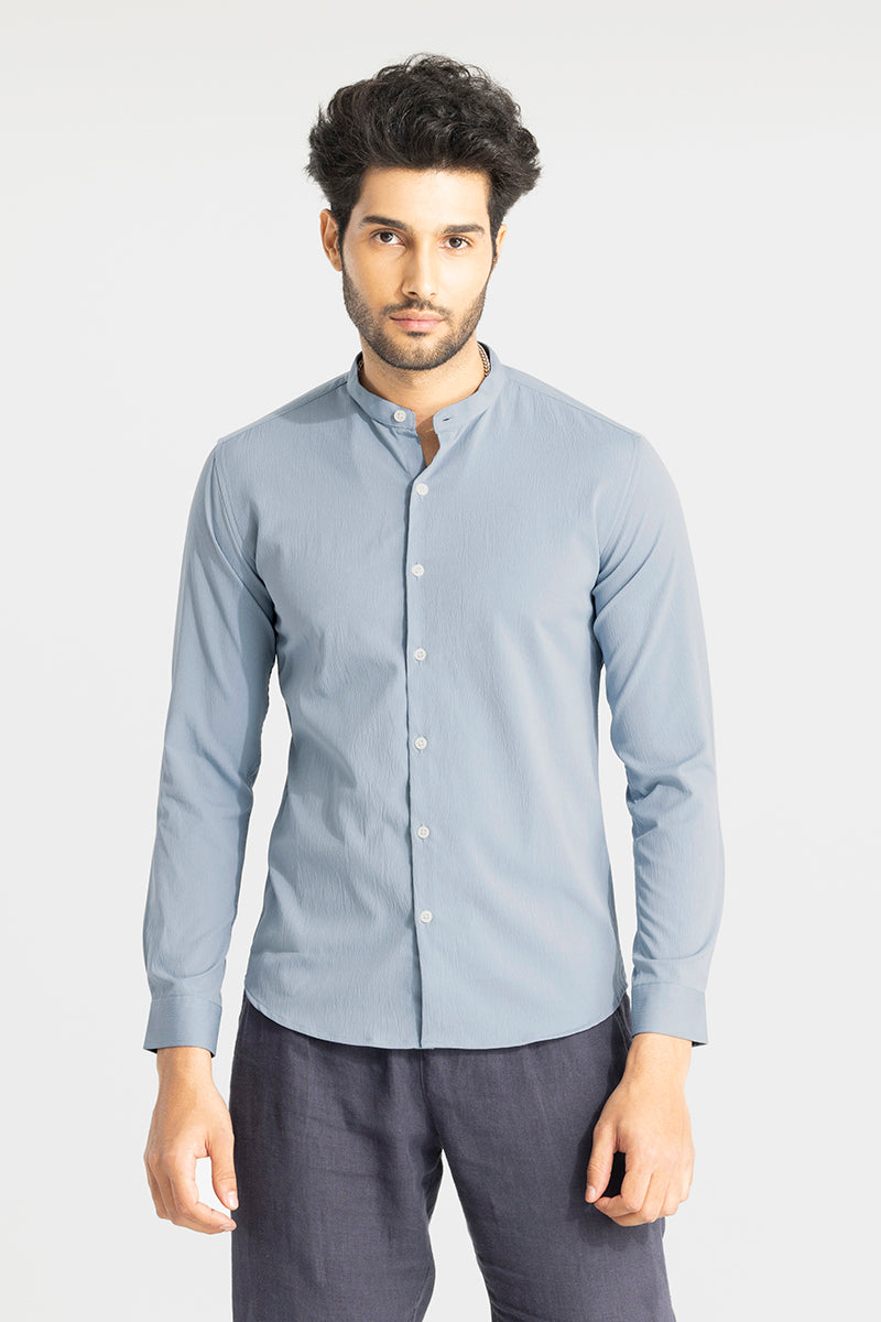 Evander Teal Blue Shirt