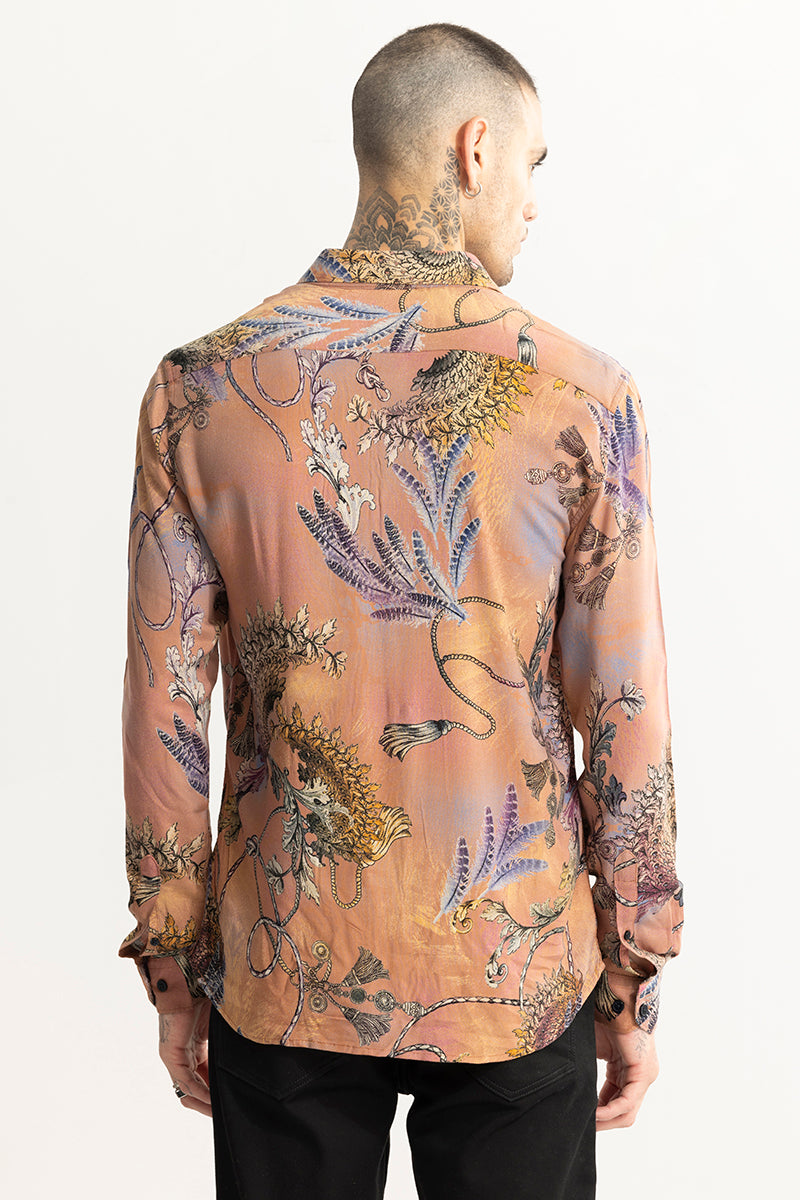 Fusion Flower Peach Shirt