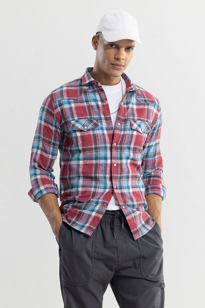 Tartan Tango Red Checks Shirt