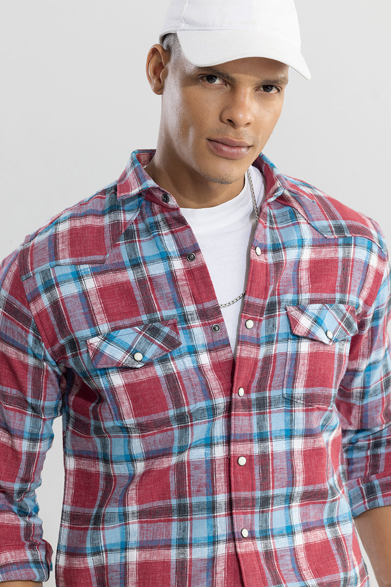 Tartan Tango Red Checks Shirt