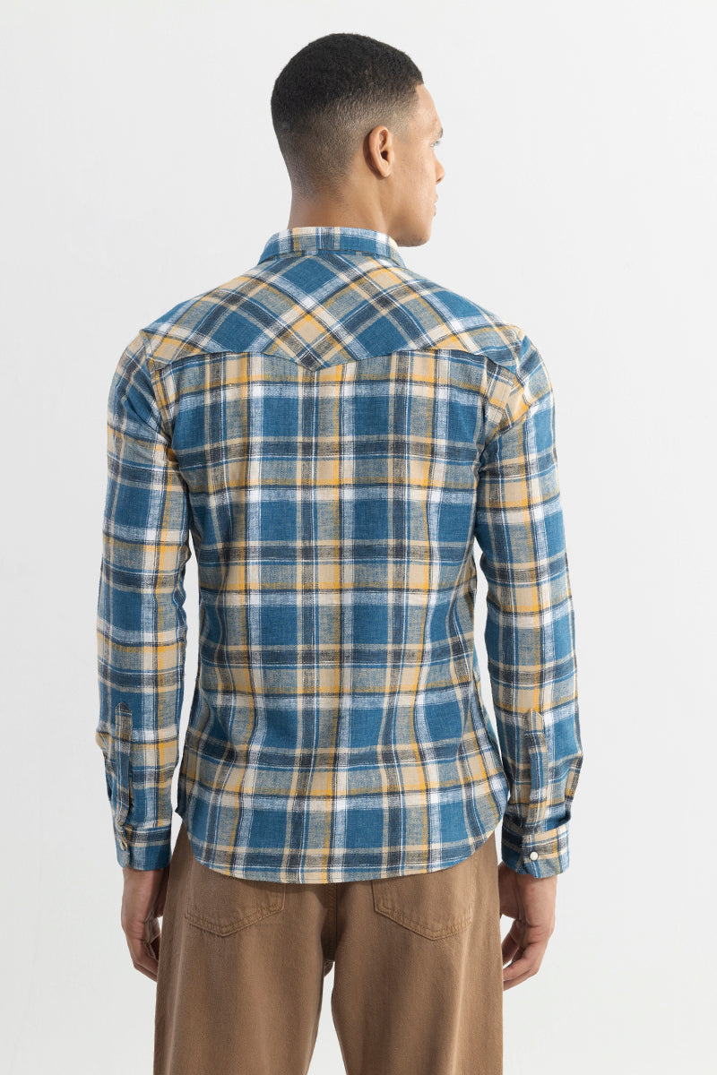 Tartan Tango Blue Checks Shirt