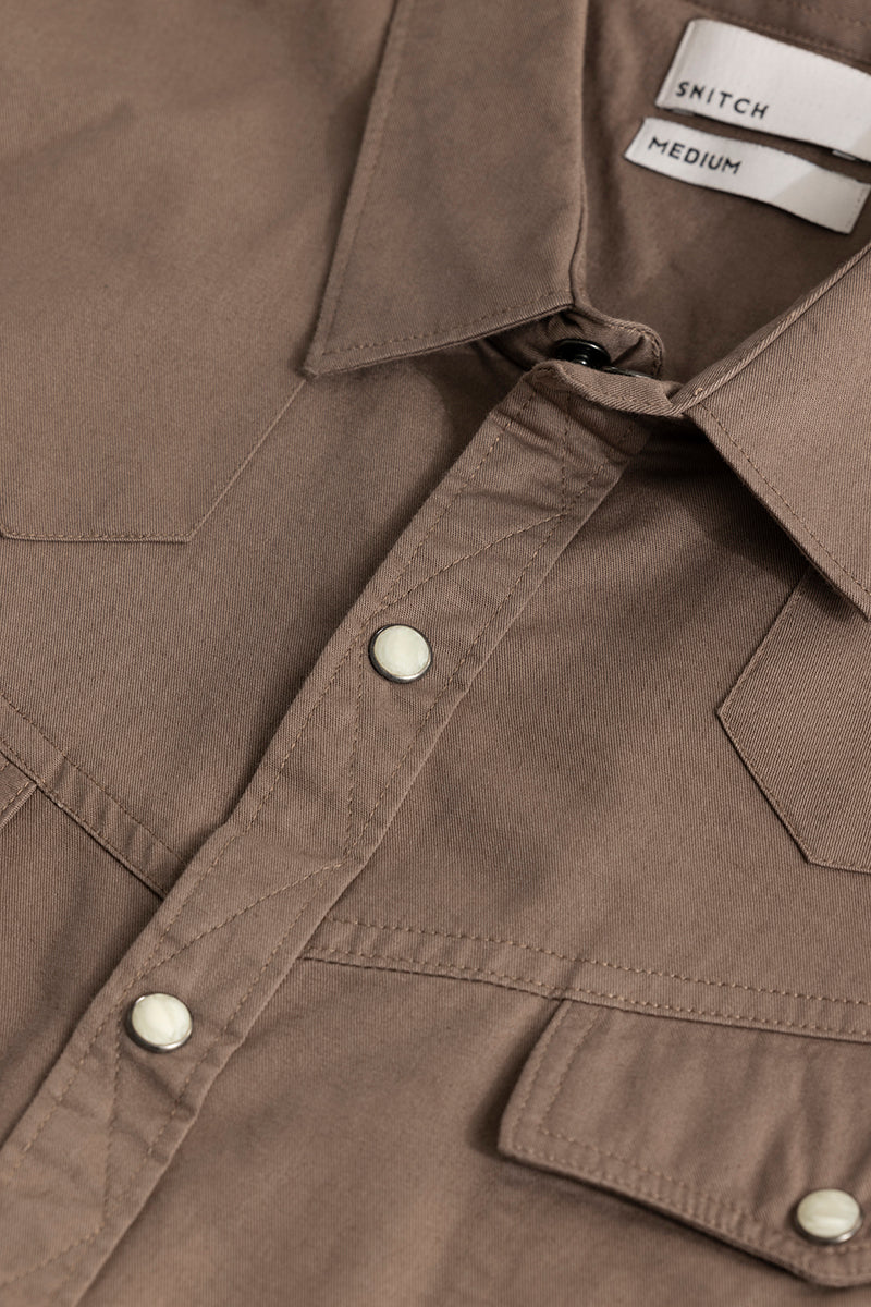 Yolk Style Brown Shirt