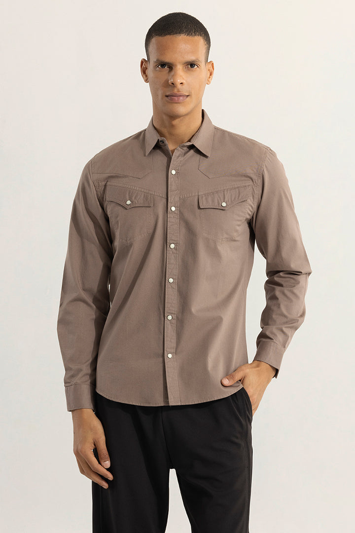 Yolk Style Brown Shirt