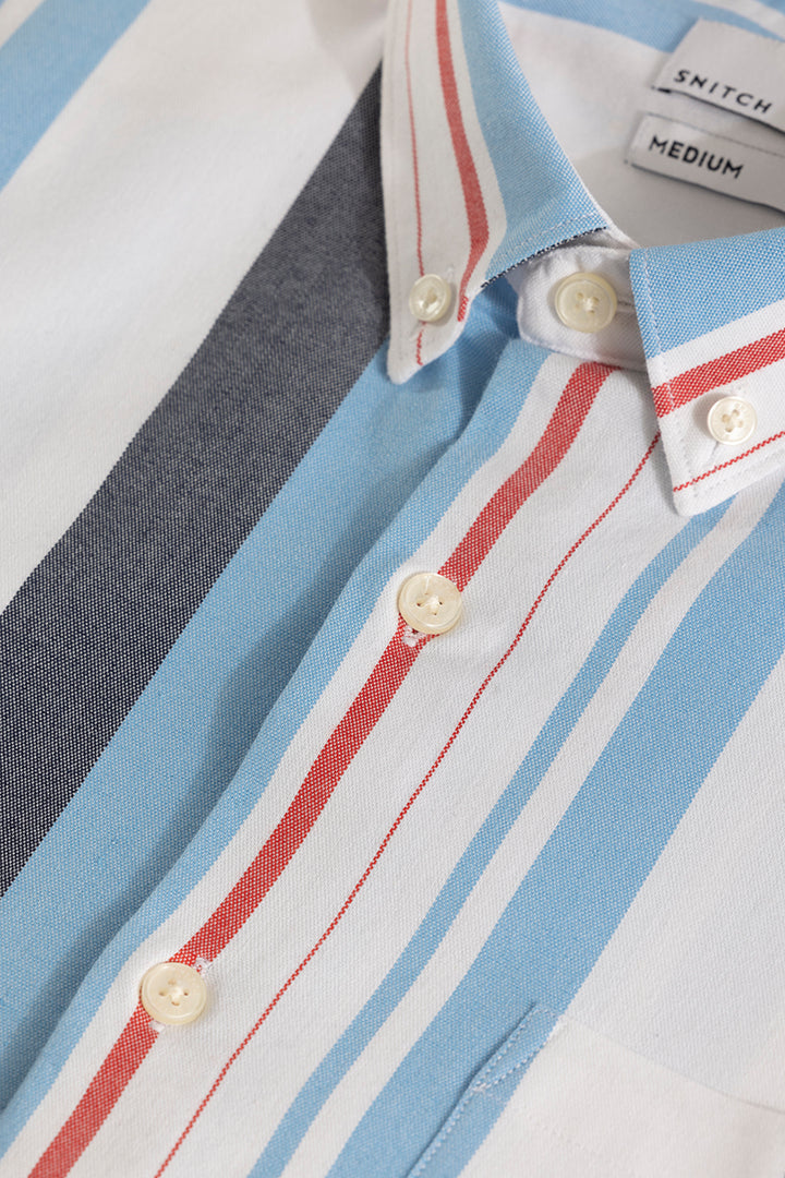 Retro Stripe Blue Shirt