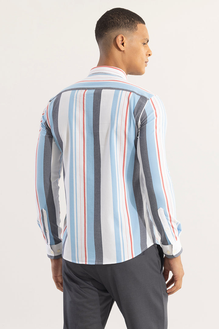 Retro Stripe Blue Shirt