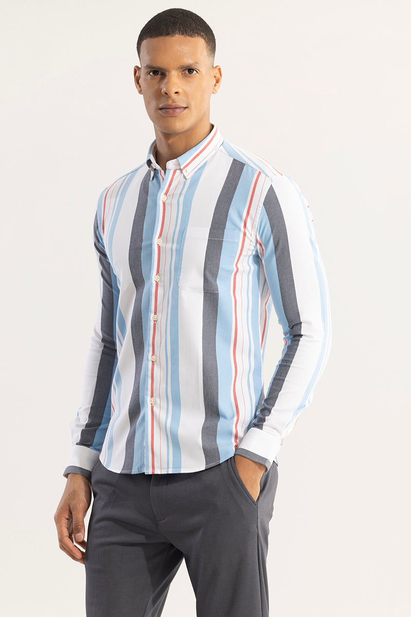 Retro Stripe Blue Shirt