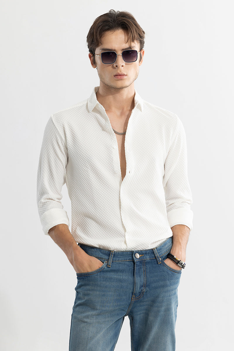 Buy Men's Gurgle White Shirt Online | SNITCH