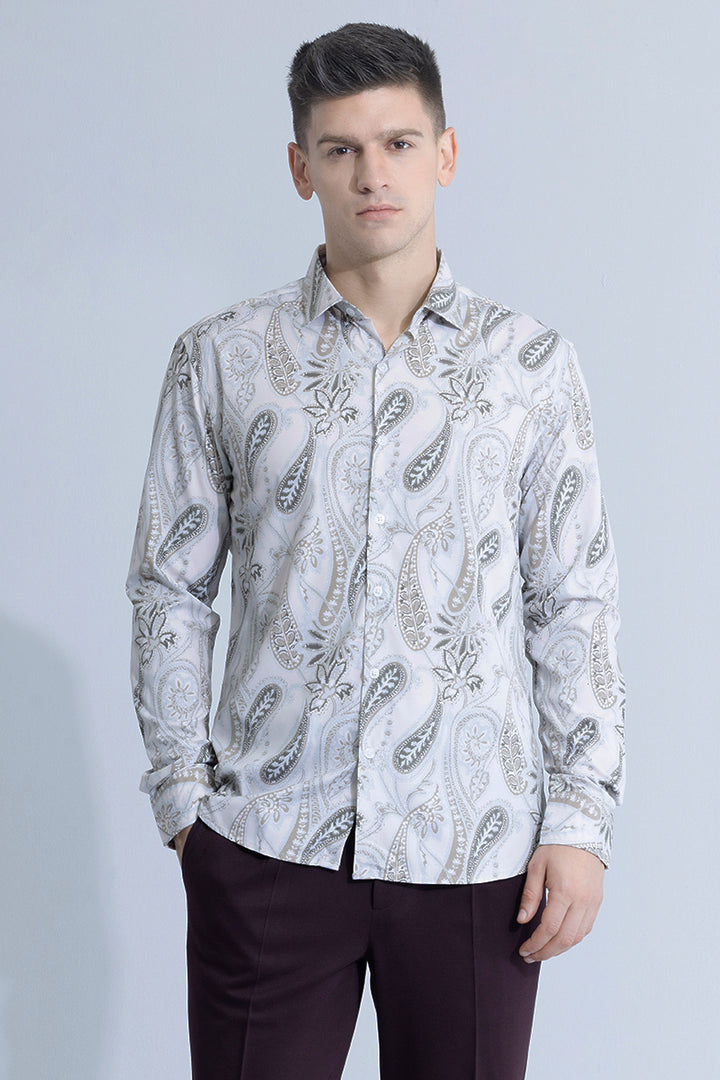 Regal Paisley Grey Shirt