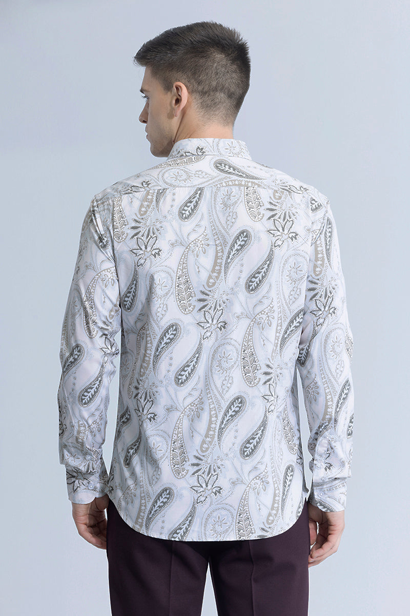 Regal Paisley Grey Shirt