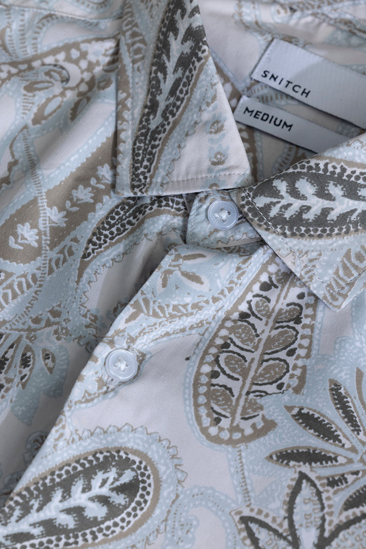 Regal Paisley Grey Shirt