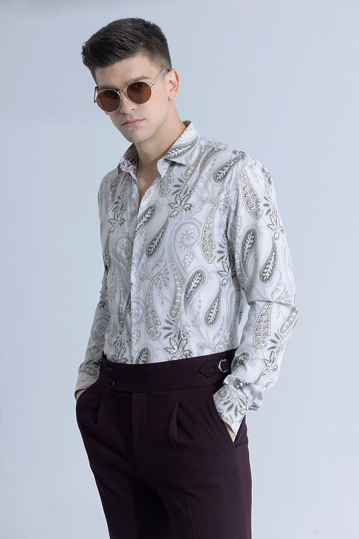 Regal Paisley Grey Shirt